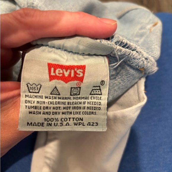 Levi’s Classic Light Blue women’s Jeans 501 0133 vintage fall frayed edge - Picture 9 of 11
